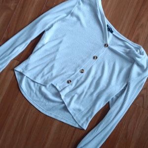 White halter sweater